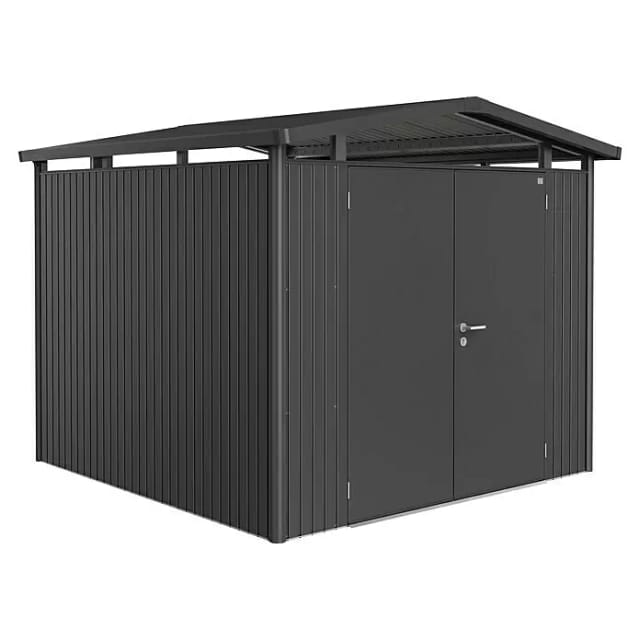 Biohort Metall-Gerätehaus Panorama Dunkelgrau 6,6 m²