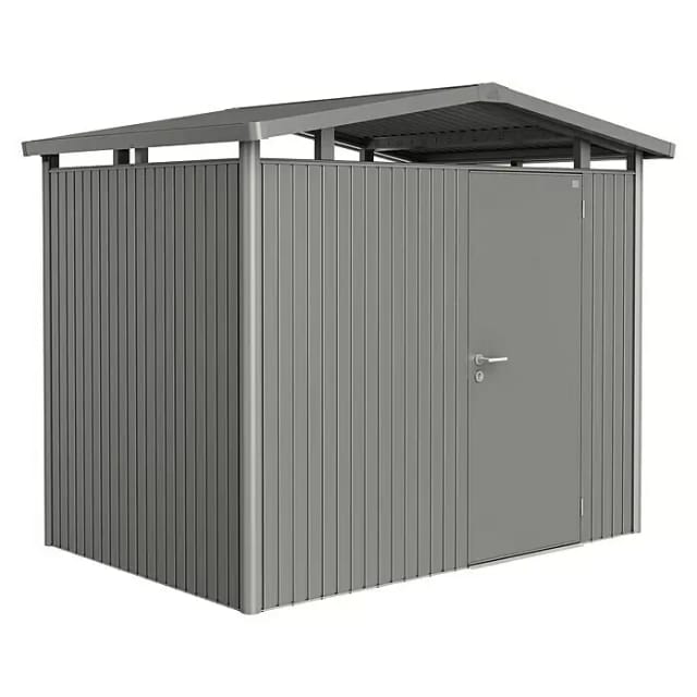 Biohort Metall-Gerätehaus Panorama Quarzgrau 4,6 m²