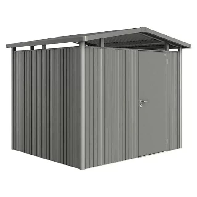 Biohort Metall-Gerätehaus Panorama Quarzgrau 5,6 m²