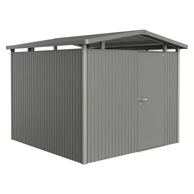Biohort Metall-Gerätehaus Panorama Quarzgrau 6,6 m²