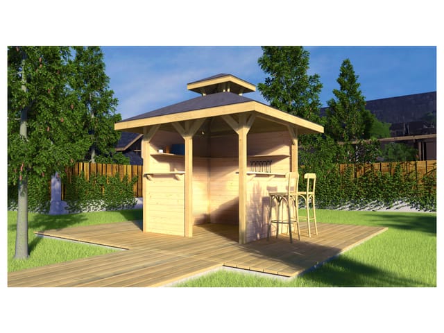 Weka Freizeitlaube Rimini Spar-Set 218 cm x 218 cm