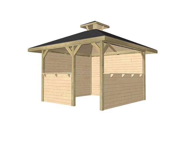 Weka Freizeitlaube Rimini Spar-Set 304 cm x 304 cm