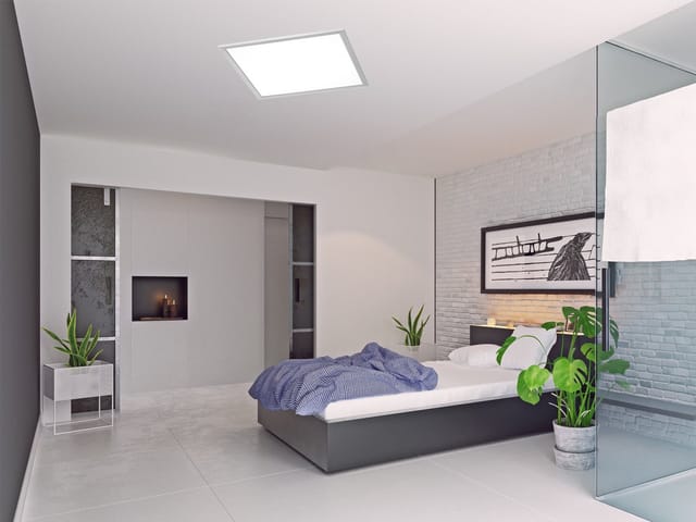 Trio LED-Deckenleuchte Phoenix Nickel matt 45 cm x 45 cm