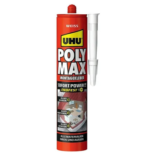 UHU Poly Max Montagekleber Sofort Power Weiß 425 g