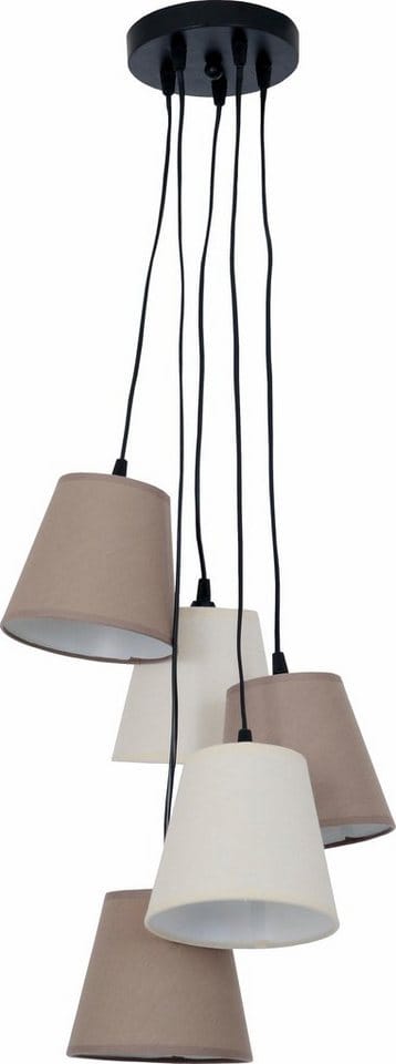Näve Pendelleuchte Fango Beige-Braun