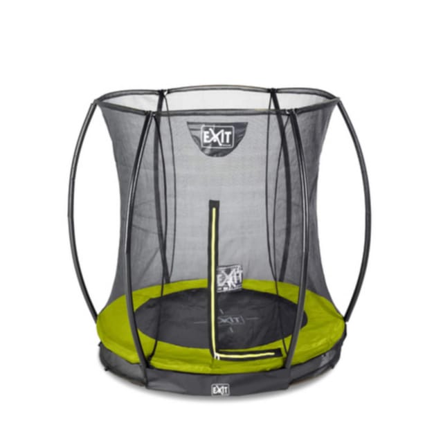 EXIT Silhouette Bodentrampolin D183cm mit Sicherheitsnetz - grün