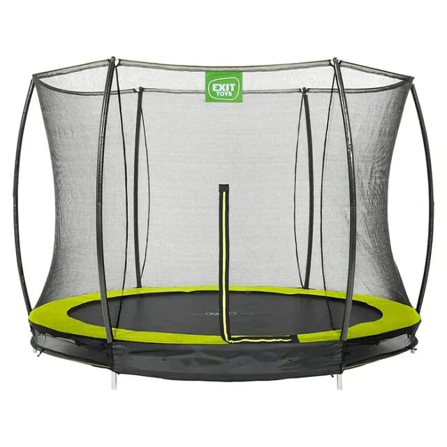 EXIT Silhouette Bodentrampolin D244cm mit Sicherheitsnetz - grün
