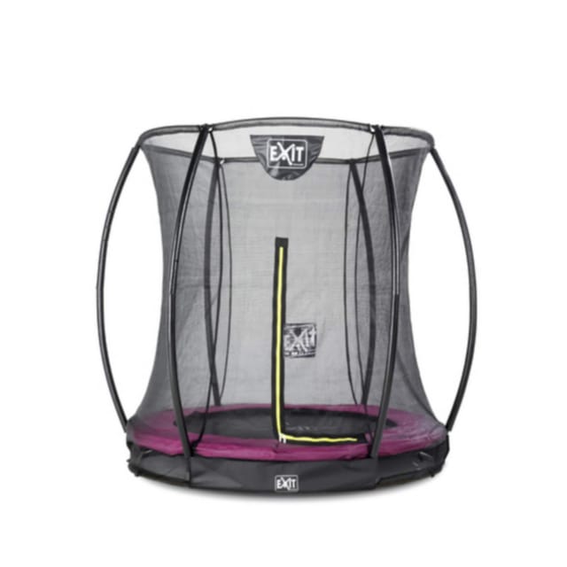 EXIT Silhouette Bodentrampolin D183cm mit Sicherheitsnetz - rosa