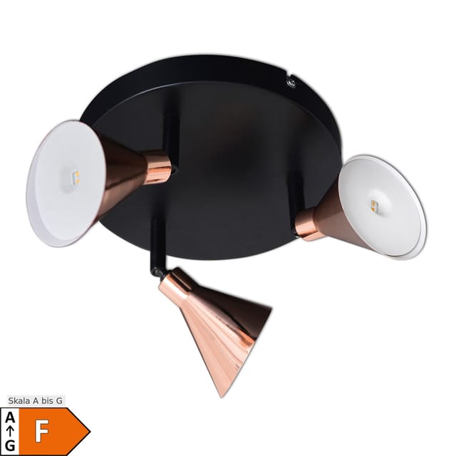 Näve LED-Spot 3er Rondell Sudschuk Kupfer