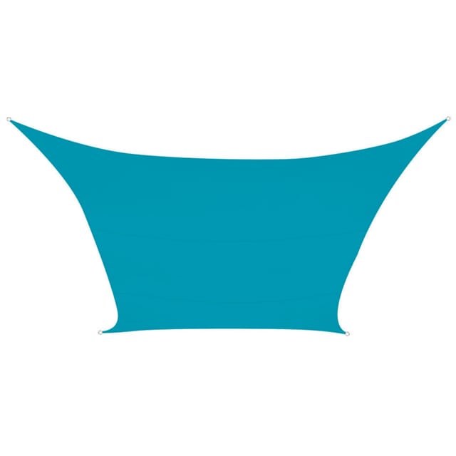 Perel Viereck-Sonnensegel 500 cm x 500 cm Blau