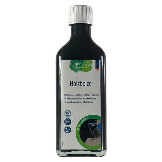 Biopin Holzbeize Anthrazit Grau 0,25,