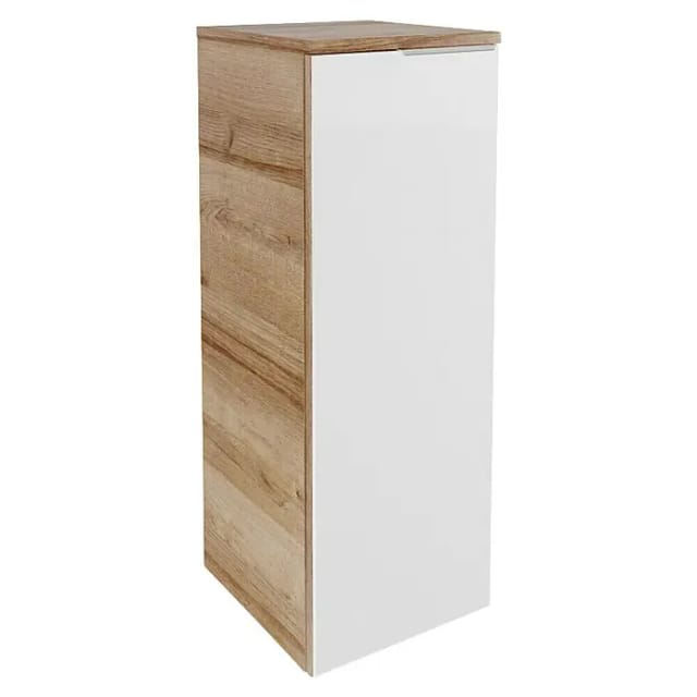 Fackelmann Hängeschrank B.Brillant 30 cm Asteiche/Glas Weiß