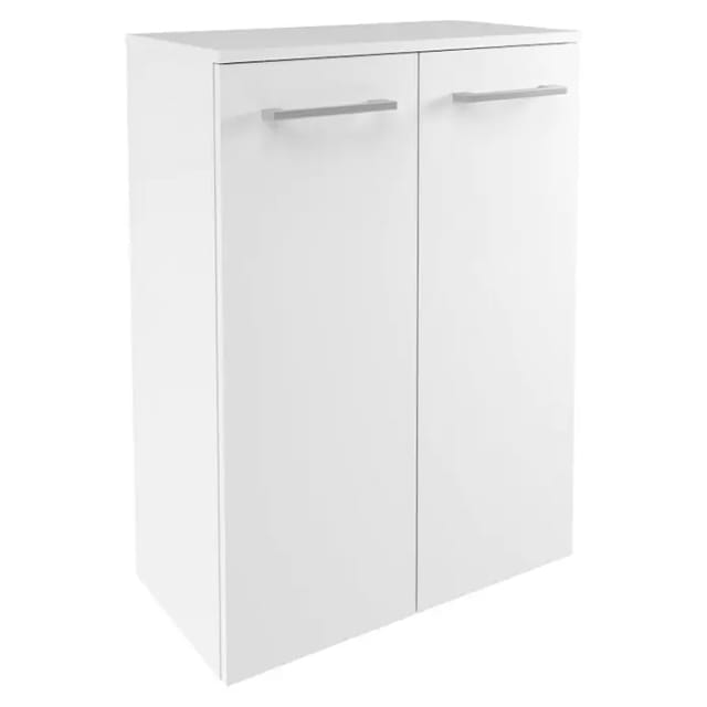 Fackelmann Doppel-Hängeschrank Verona 60 cm Weiß Glanz/Weiß Hochglanz