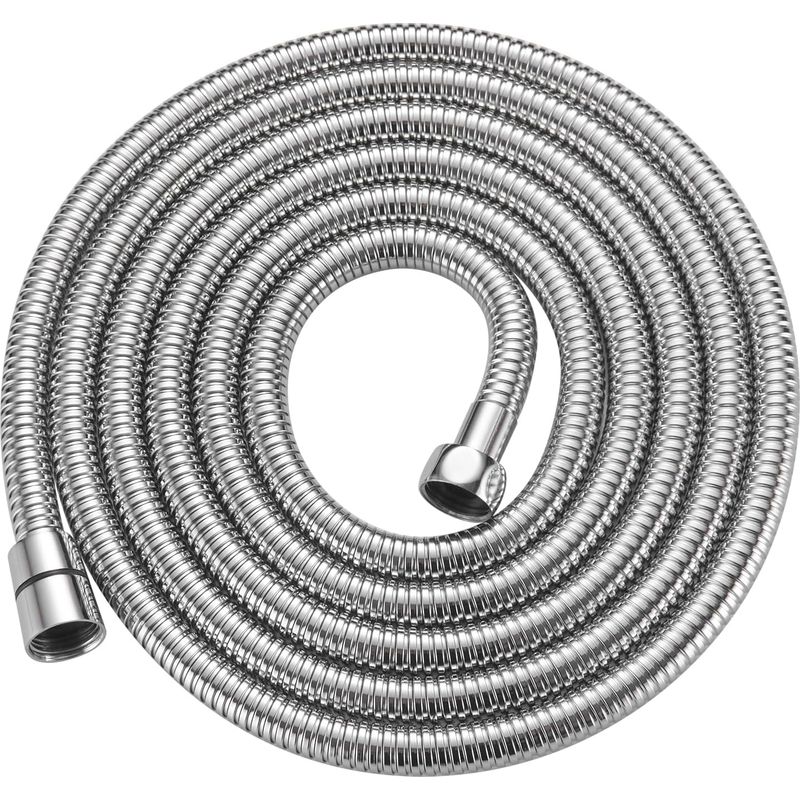 Duschkopf Aus Edelstahl 304, 2 M, Doppelwandig, Bruchsicher, Silber, Badezimmer