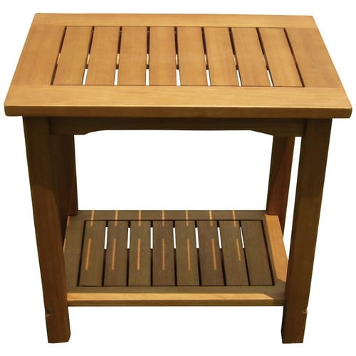 Garden Pleasure Gartentisch Santacruz Rechteckig Natur 35 cm x 50 cm