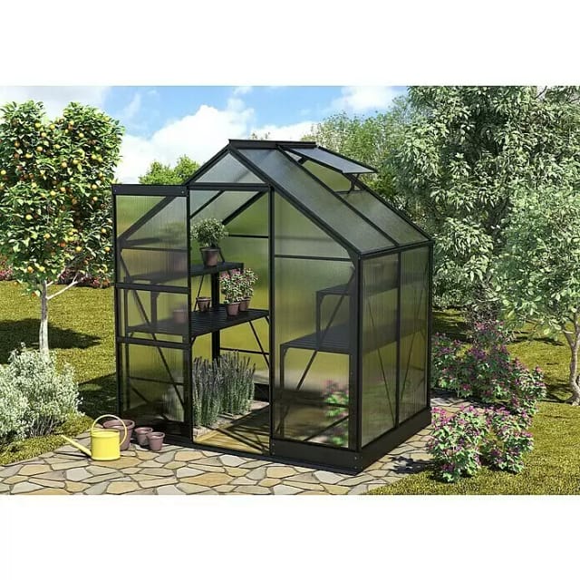 Vitavia Gewächshaus Apollo 2500 Schwarz 5 m² inkl. Fundament