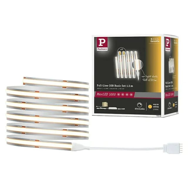 Paulmann MaxLED 1000 LED Strip COB Basis-Set 1,5 m Weiß 18W