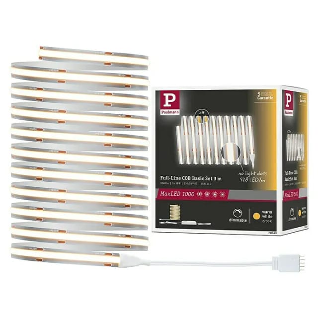 Paulmann MaxLED 1000 LED Strip COB Basis-Set 3 m Weiß 36W