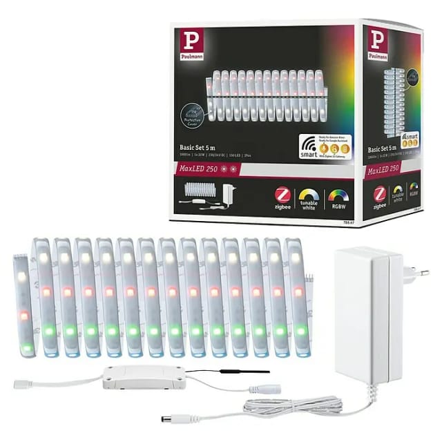 Paulmann MaxLED 250 LED Strip RGBW Smart Home Zigbee Basis-Set 5 m
