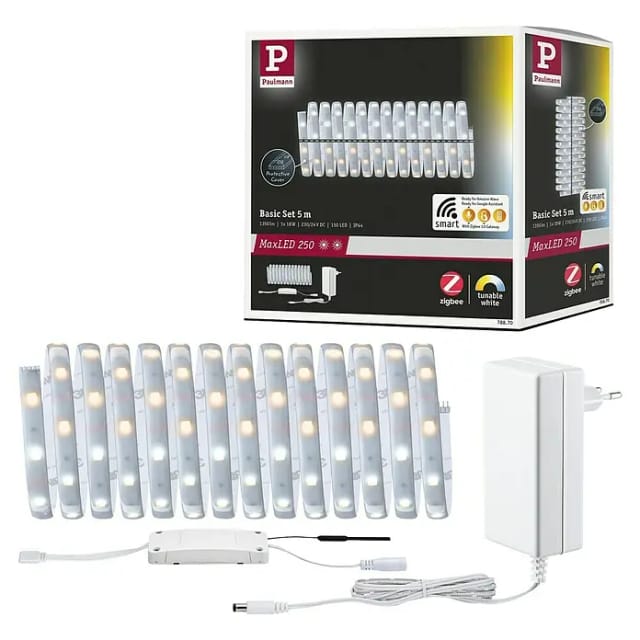 Paulmann MaxLED 250 LED Strip Tunable Weiß Smart Home Zigbee Basis-Set 5 m