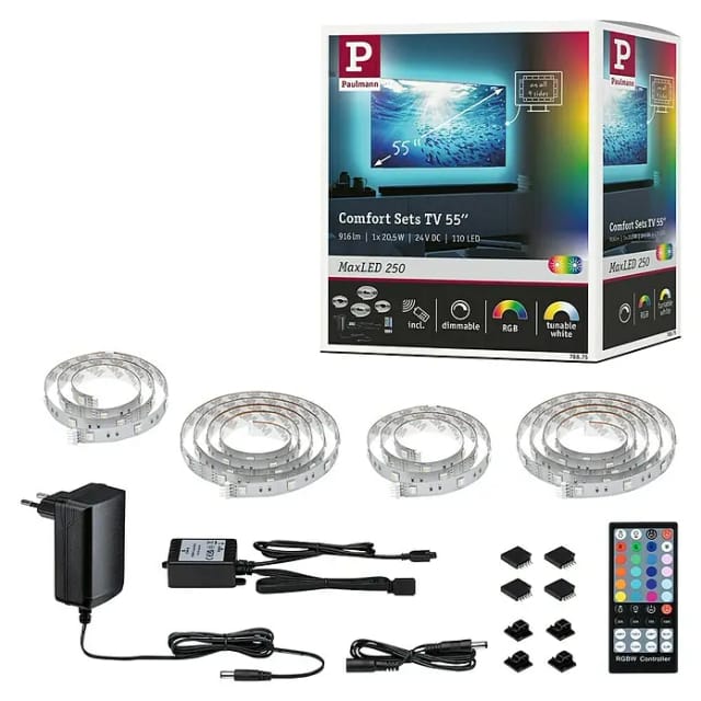 Paulmann MaxLED 250 LED Strip TV Comfort Basis-Set 55 Zoll 3,6 m