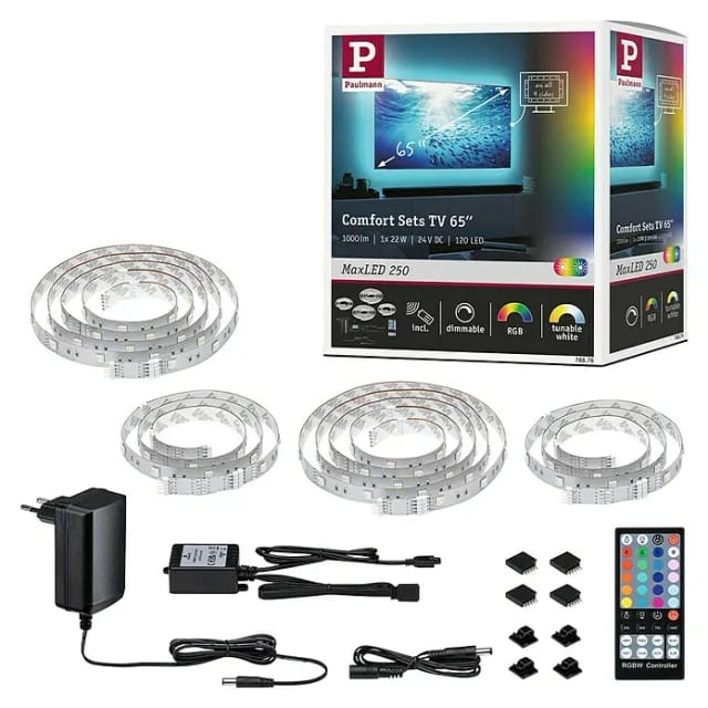 Paulmann MaxLED 250 LED Strip TV Comfort Basis-Set 65 Zoll 4,3 m