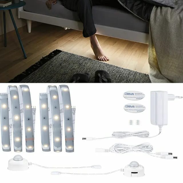 Paulmann MaxLED 250 Night Comfort Set 1 m Silber für Doppelbett