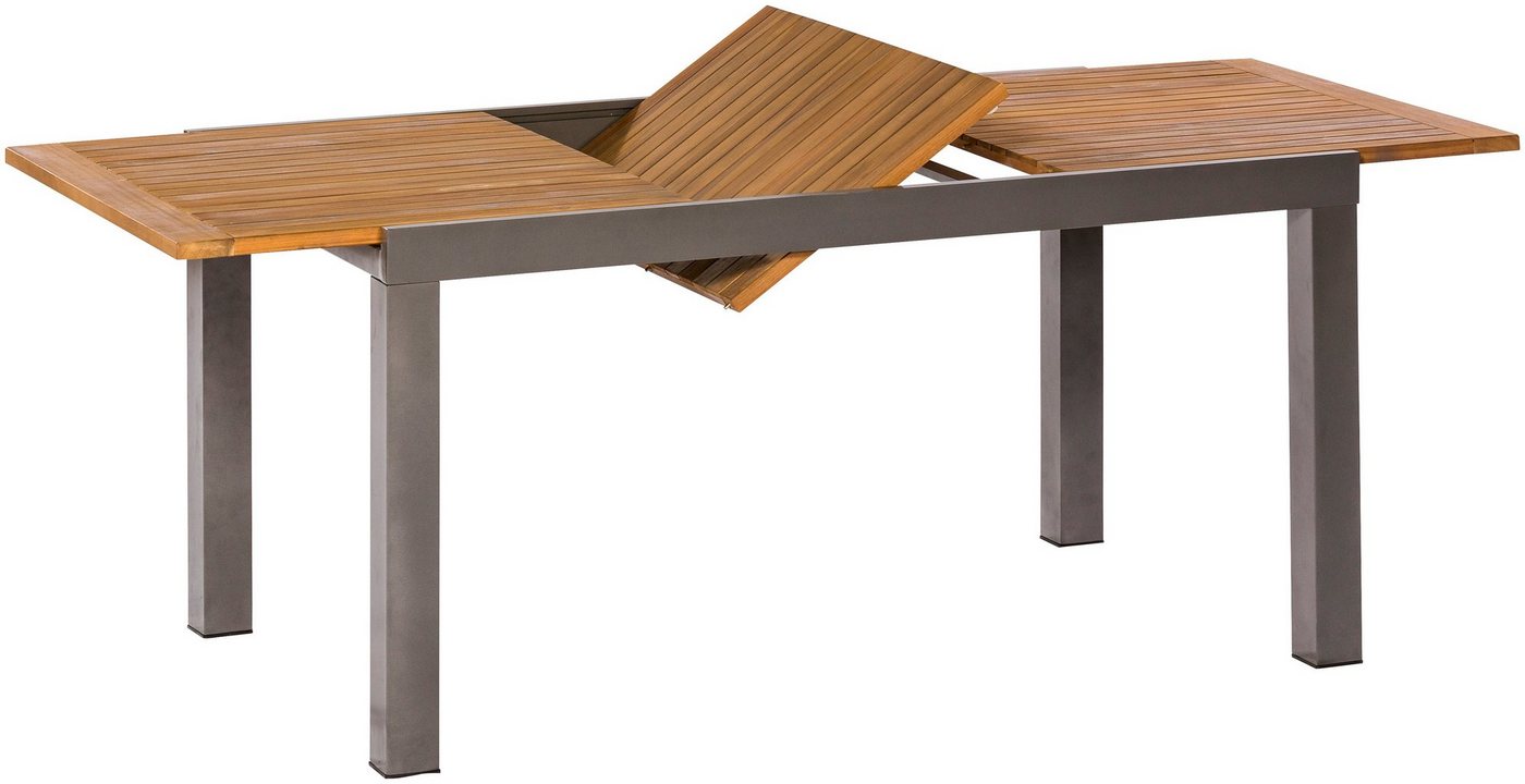 Merxx Gartentisch Santorin Rechteckig ausziehbar Braun 200 cm x 90 cm