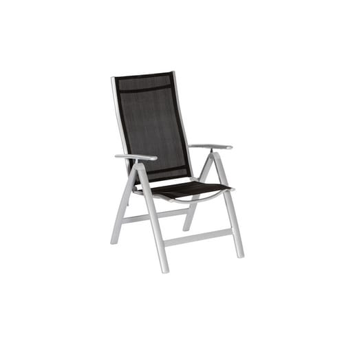 Gartenmöbel-Set Carrara 7-tlg. Schwarz inkl. Tisch 160/220 cm x 90 cm