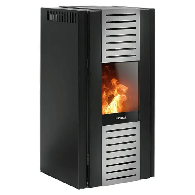 Justus Pelletofen Sirkos Aqua 2.0 Stahl Schwarz 9,4 kW wasserführend