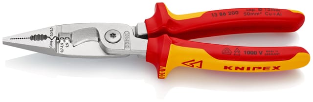 Knipex Elektro-Installationszange verchromt 200 mm