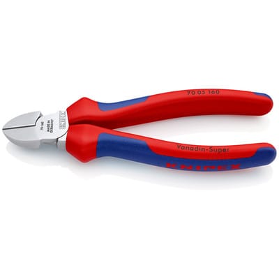 Knipex Seitenschneider verchromt mit Mehrkomponenten-Hüllen 160 mm