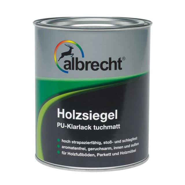 Albrecht Holzsiegel PU-Klarlack Transparent tuchmatt 2,5,