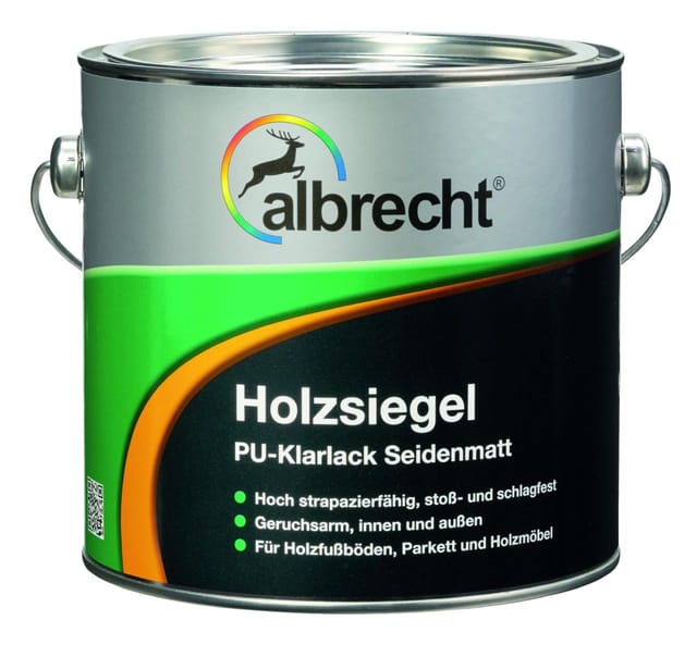 Albrecht Holzsiegel PU-Klarlack Transparent seidenmatt 2,5,