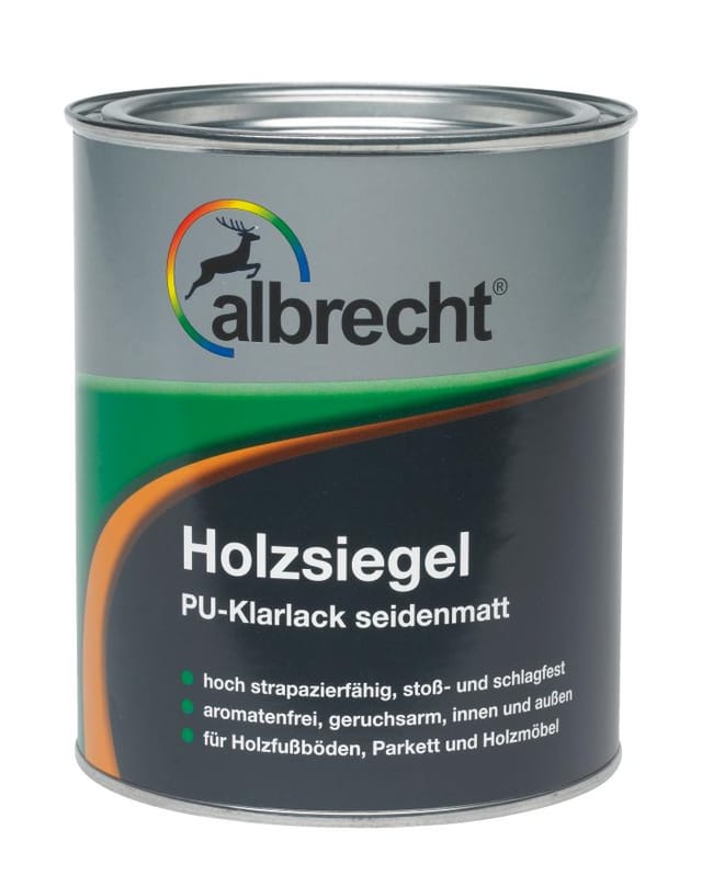 Albrecht Holzsiegel PU-Klarlack Transparent seidenmatt 750 ml