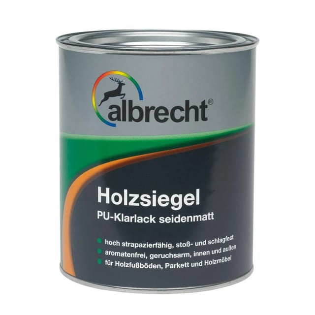 Albrecht Holzsiegel PU-Klarlack Transparent seidenmatt 125 ml