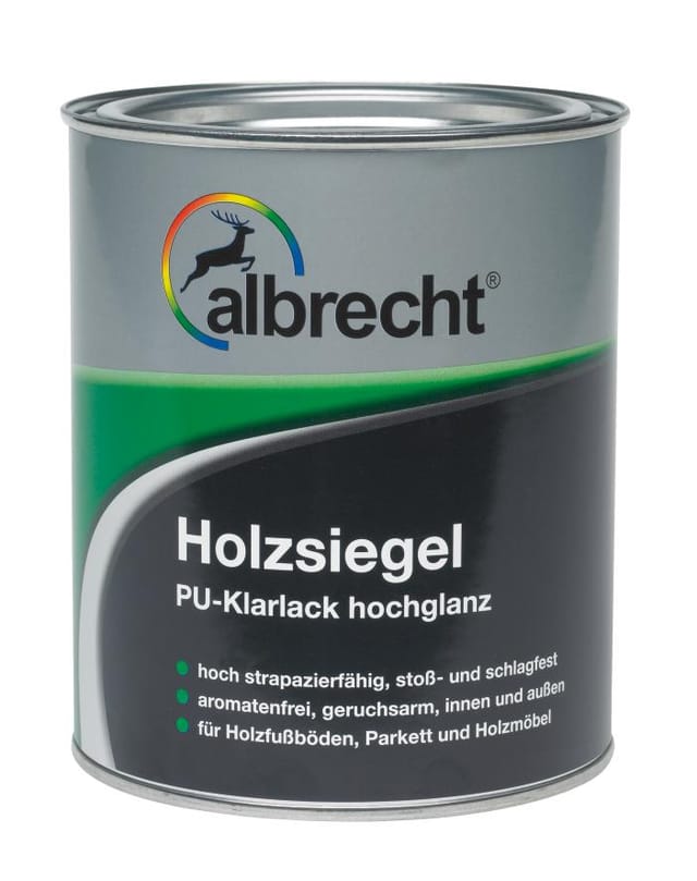 Albrecht Holzsiegel PU-Klarlack Transparent hochglänzend 750 ml