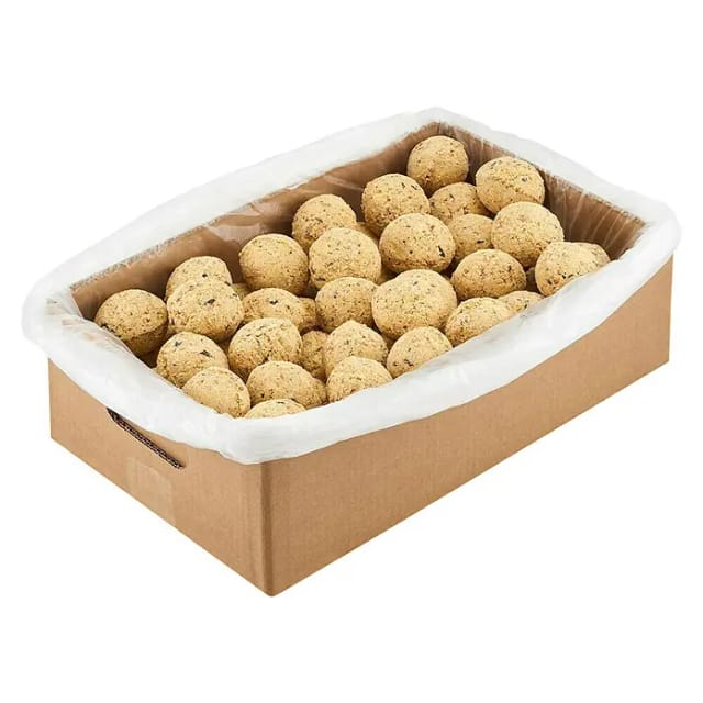 Meisenknödel (100 Stück) Fettfutter für Wildvögel ohne Netz inkl. Samenmischung