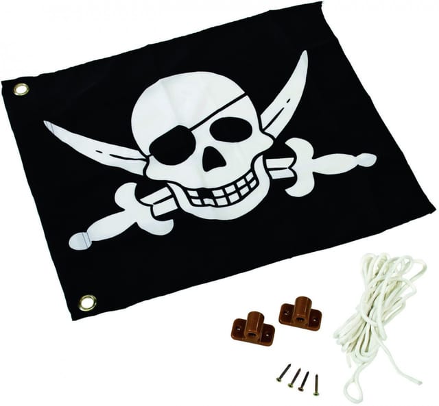 Axi Piraten Fahne mit Hisssystem 45 x 1 x 55 cm