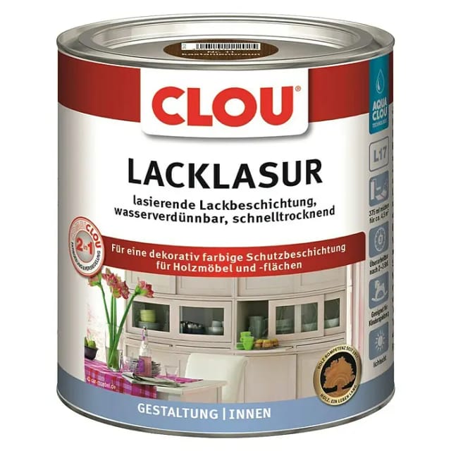 Aqua Combi-Clou Lack-Lasur Kastanienbraun 375 ml