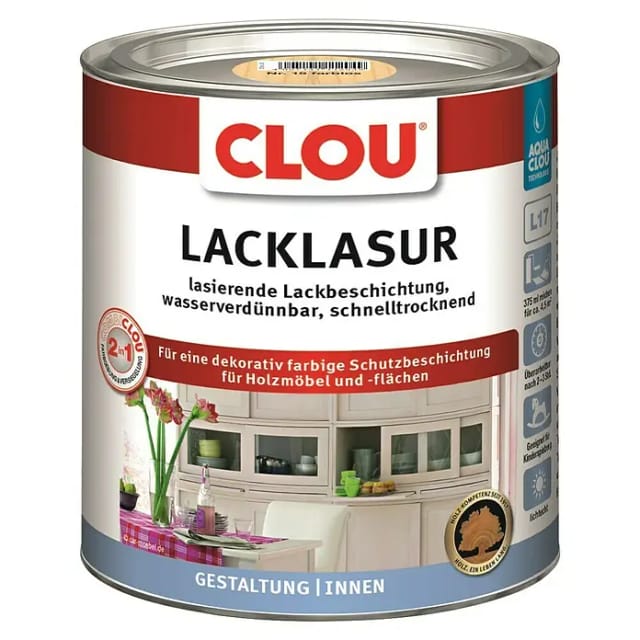 Aqua Combi-Clou Lack-Lasur Transparent 375 ml