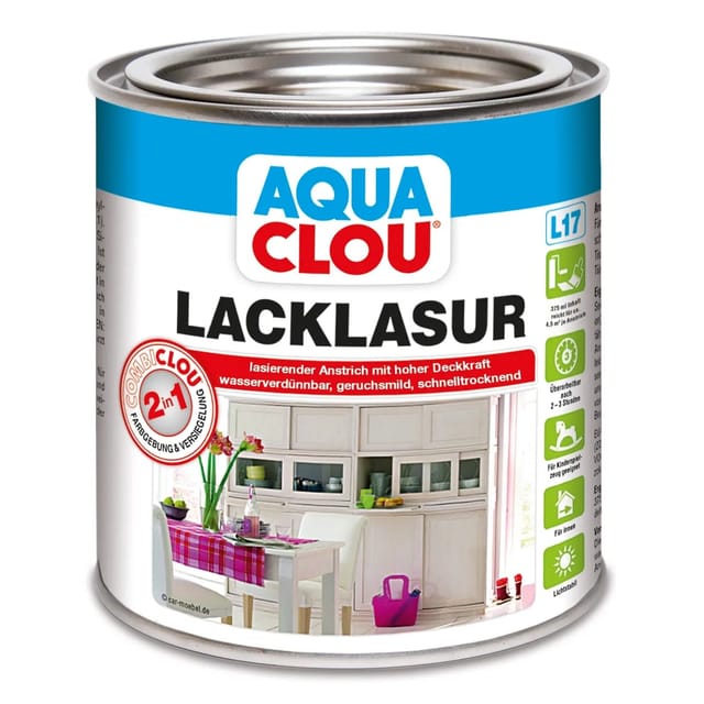 Aqua Combi-Clou Lack-Lasur Weiß 375 ml