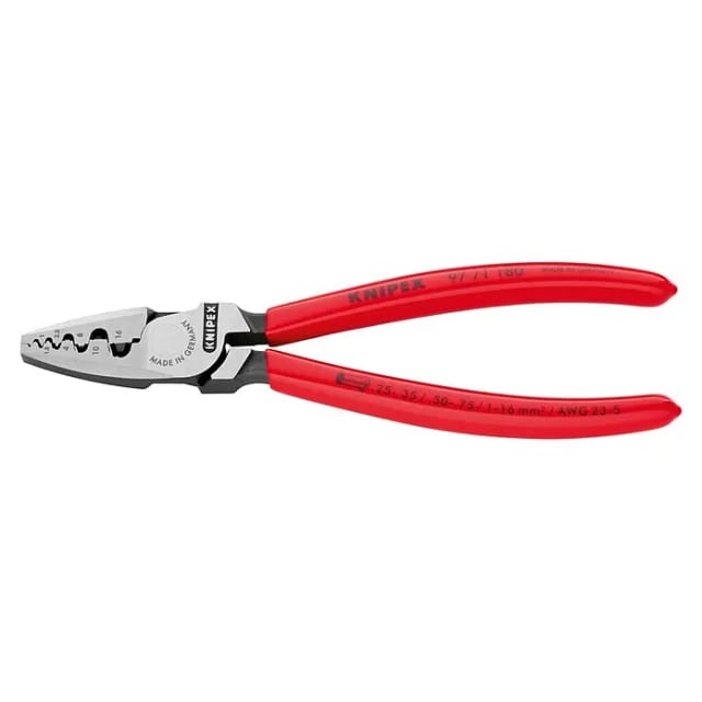 Knipex Crimpzange für Aderendhülsen mit Kunststoff überzogen 180 mm