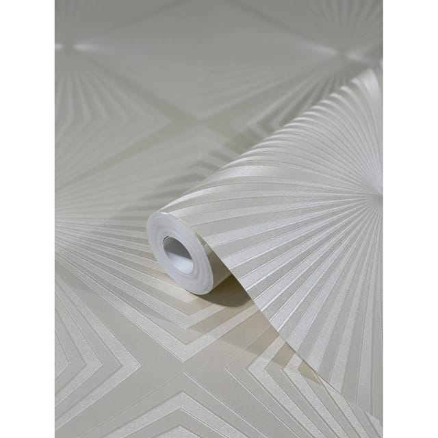 Glööckler Vliestapete Imperial Rauten Creme