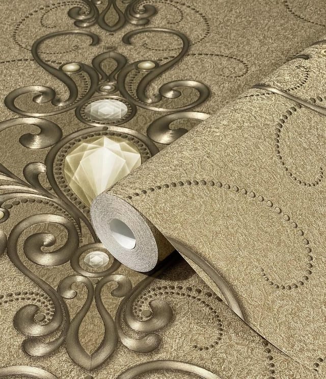 Glööckler Vliestapete Imperial Florale Ornamente Gold