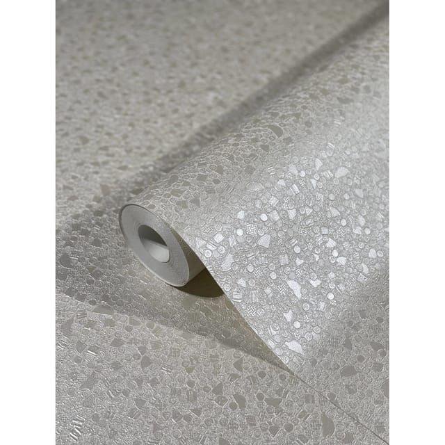 Glööckler Vliestapete Imperial Uni geometrische Formen Pearl-Beige