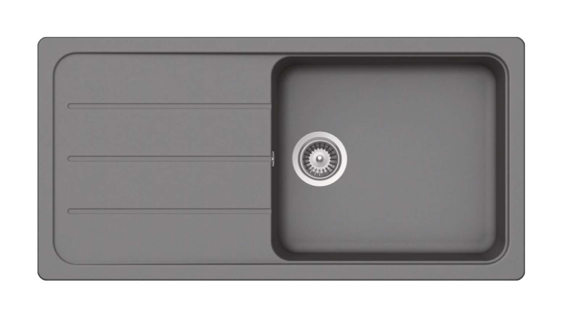 Schock Formhaus - Granitspüle, 100x50 Cm, Mit Ablaufbedienung, Croma Fomd100lagcr