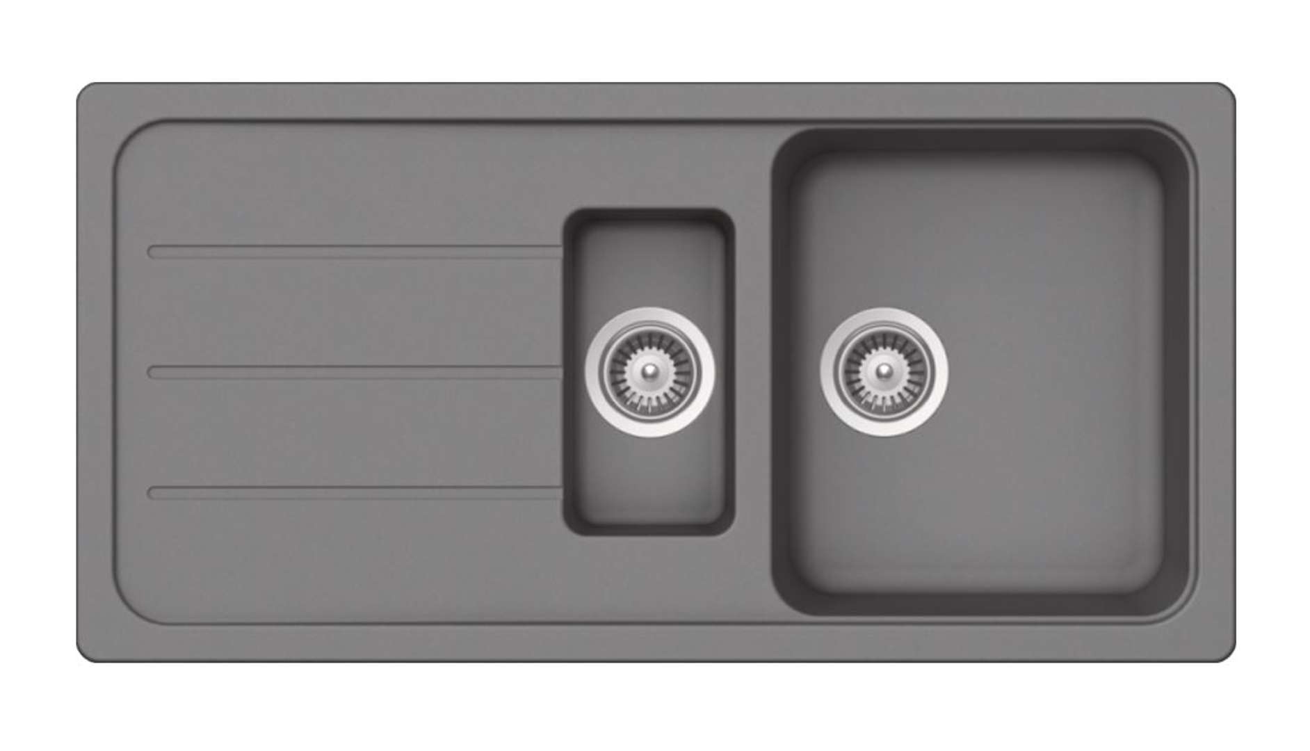 Schock Formhaus - Granitspüle, 100x50 Cm, Mit Ablaufbedienung, Croma Fomd150lagcr
