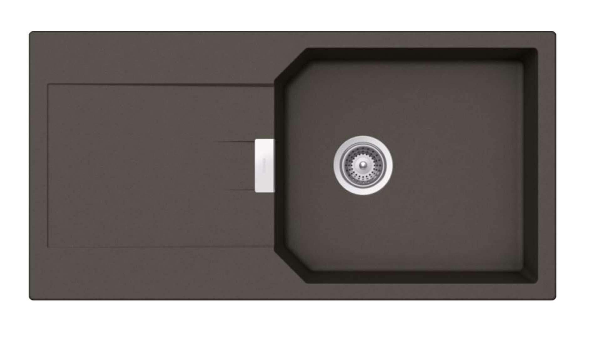 Schock Manhattan - Granitspüle, 100x51 Cm, Mit Ablaufbedienung, Asphalt Mand100lagas