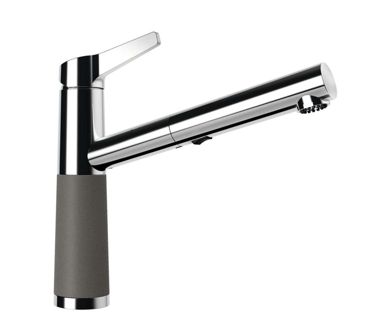 Schock Sc-510 - Spültischarmatur Mit Herausziehbarer Brause, Asphalt/chrom 554120gas